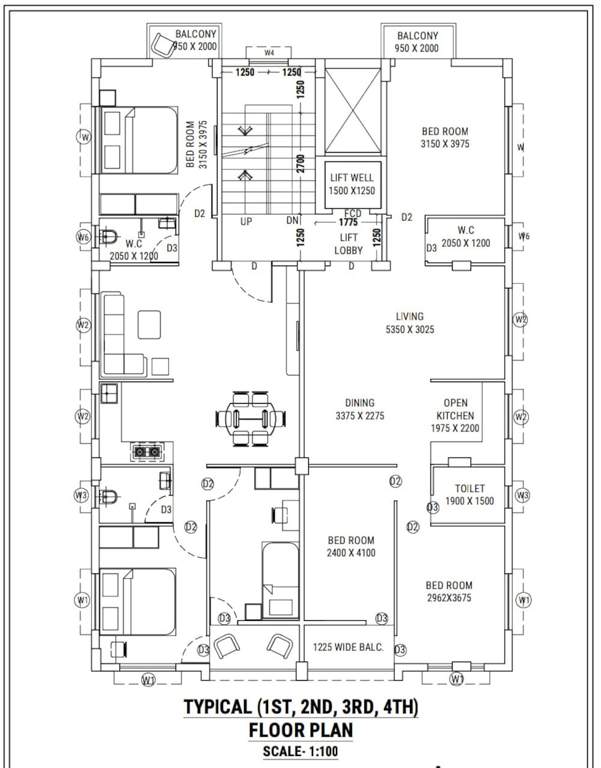  sujata co operative society Sujata Co Operative Society Cluster Plan from 1st to 4th Floor