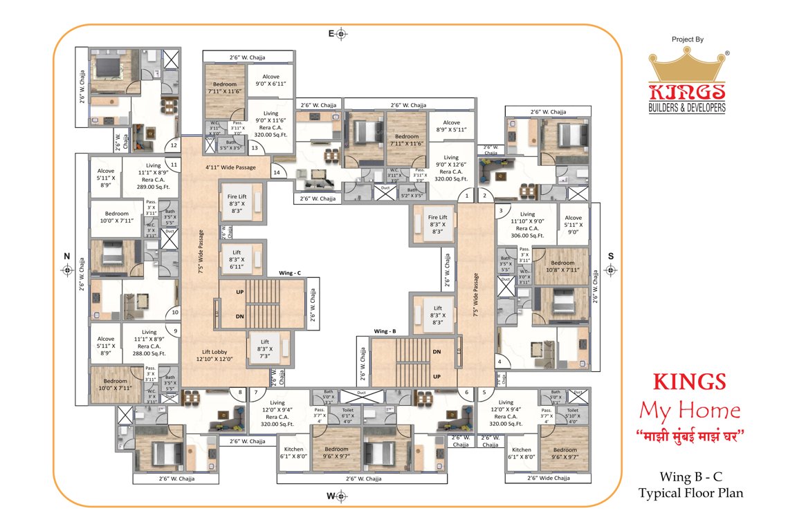  my homes Building No 2 Vishnu Cluster Plan