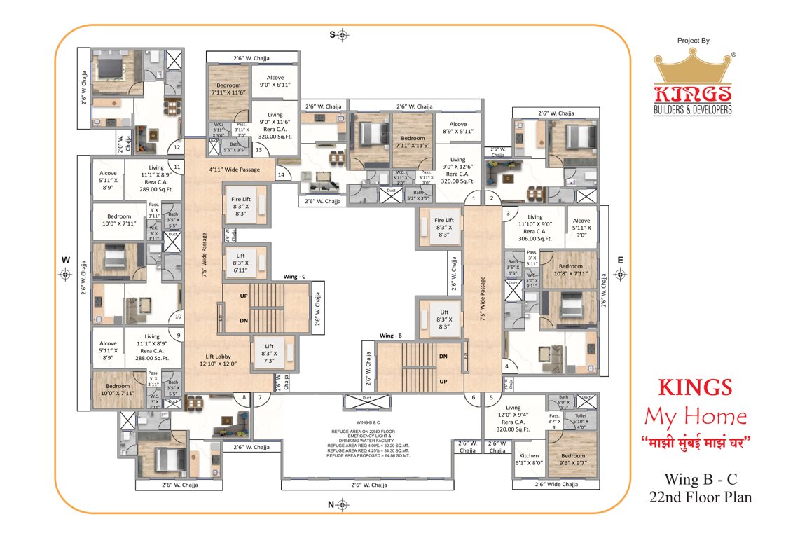  my homes Building No 2 Vishnu Cluster Plan