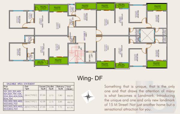  15-m-street Building B Cluster Plan