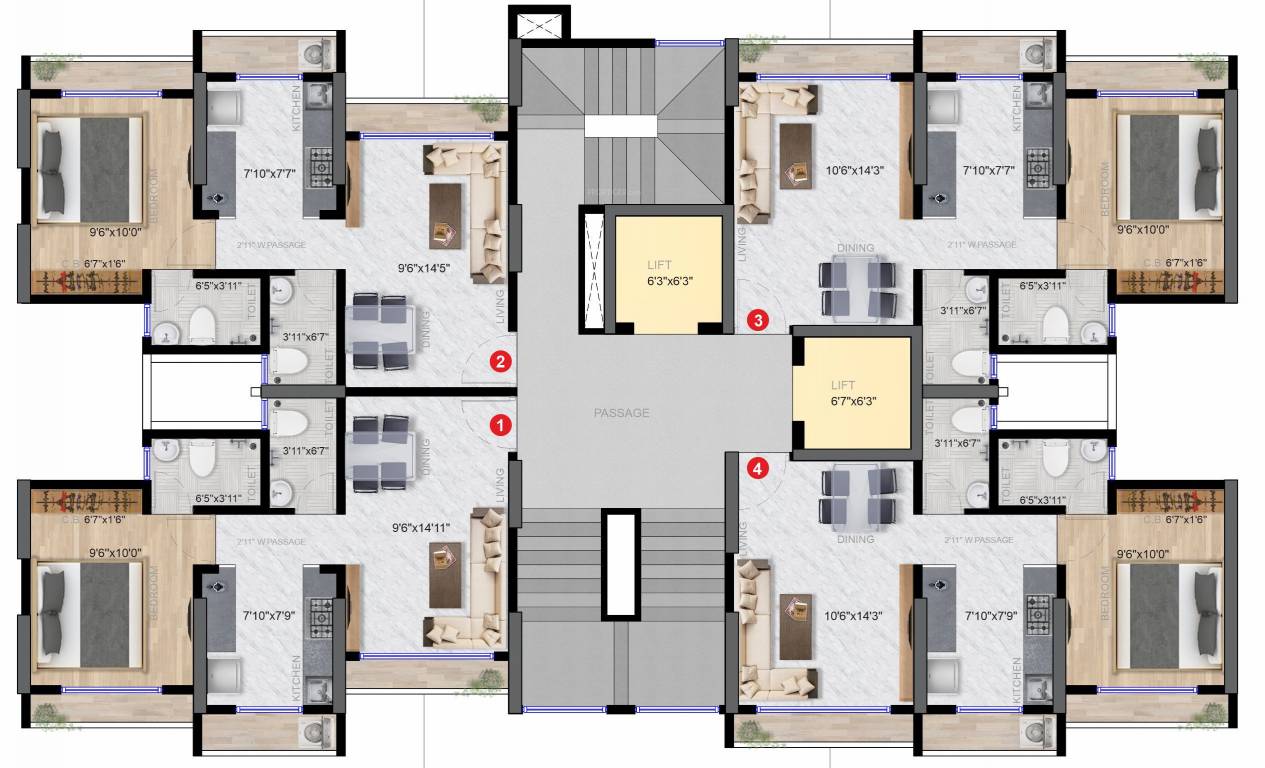  splendora c and e wing Wing C Cluster Plan from 3rd to 22th Floor
