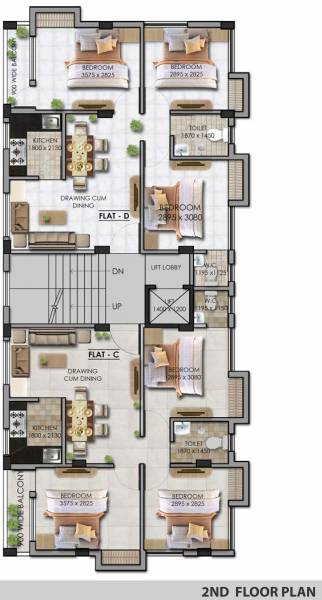  binayak-enclave Cluster Plan for 2nd Floor