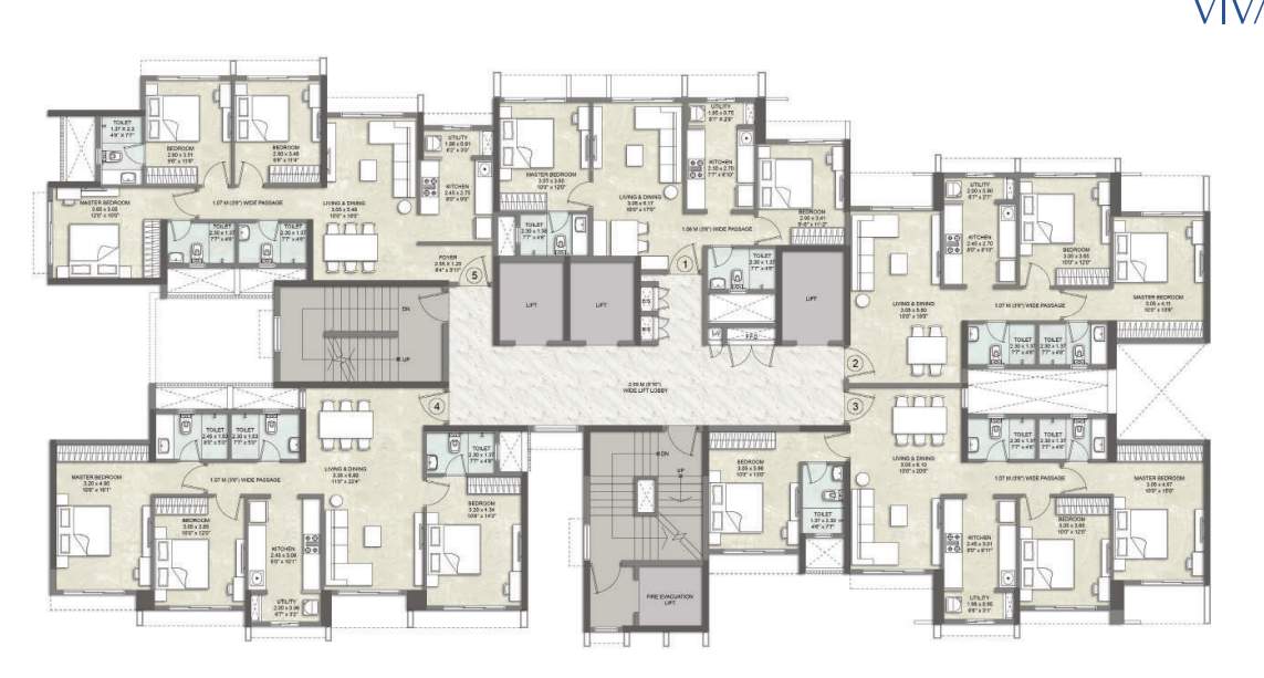  vivant Building No 2 Wing   C Cluster Plan