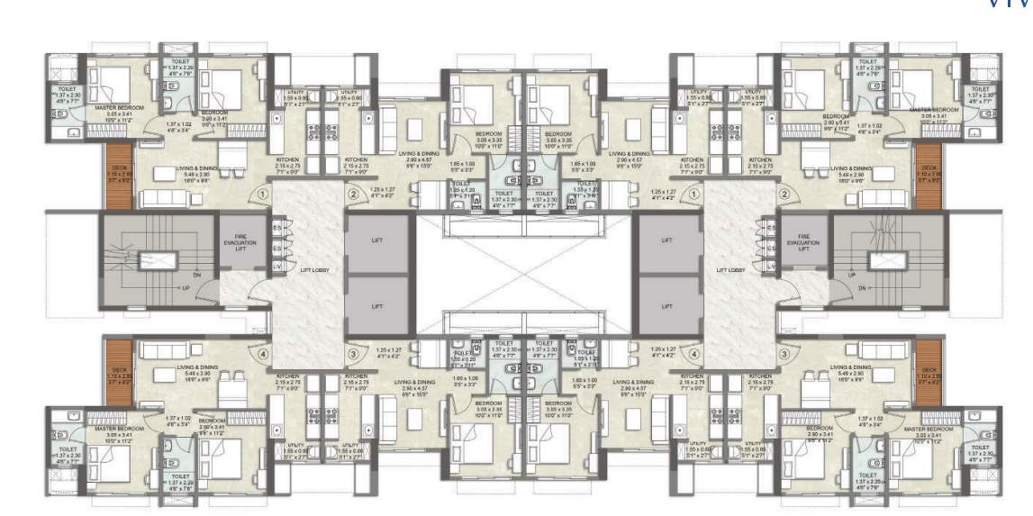  vivant Wing B Cluster Plan