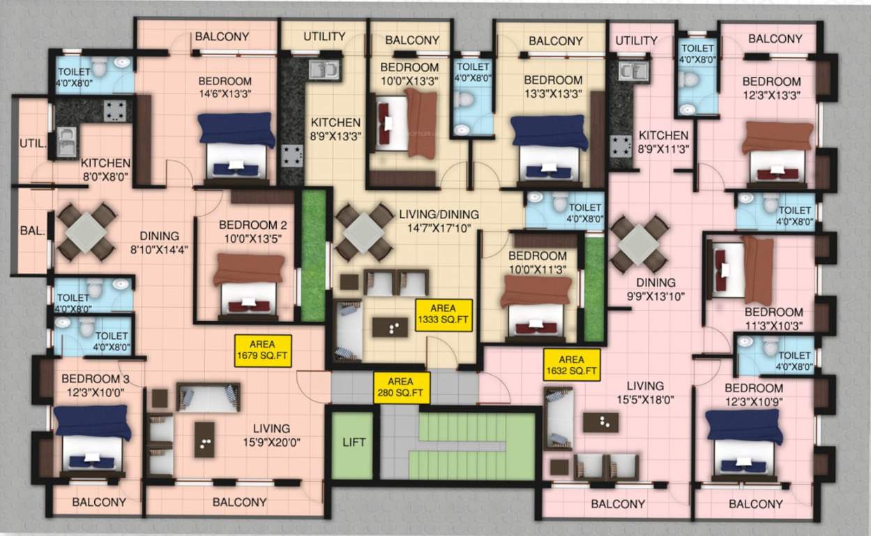  vishnu nivaasam Vishnu Nivaasam Typical Cluster Plan