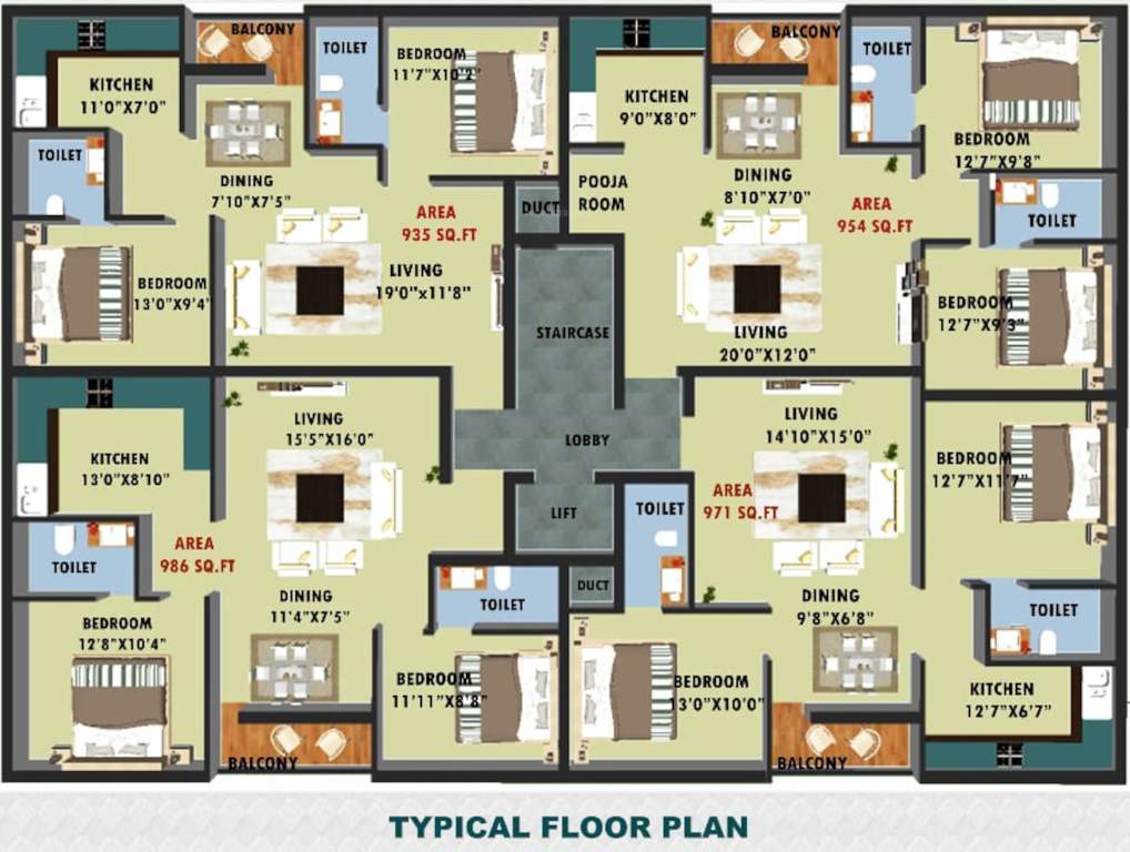  residency Supreme Residency Cluster Plan from 1st to 3rd Floor