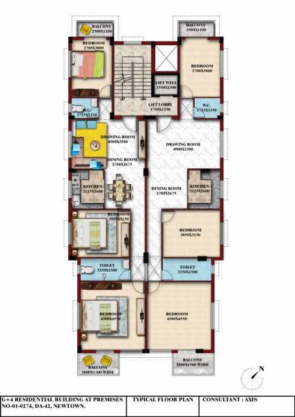  phizers-co-operative Phizers Co Operative Cluster Plan For Typical Floor