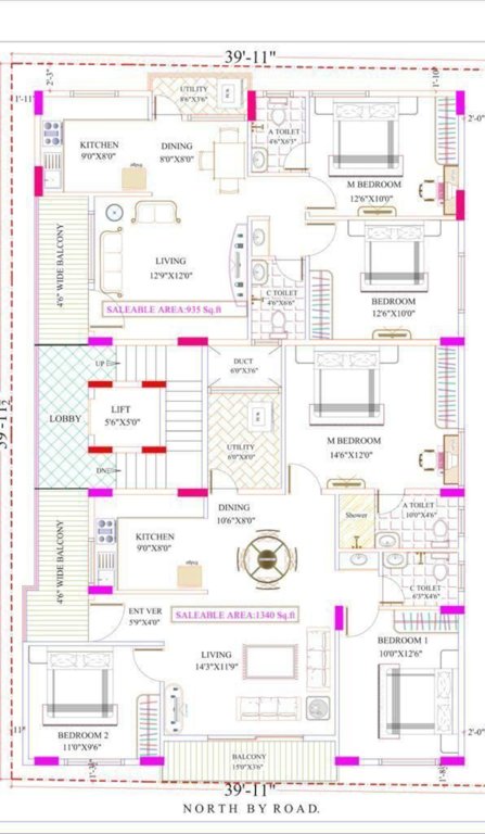  temple bells Urban Temple Bells Cluster Plan For Typical Floor