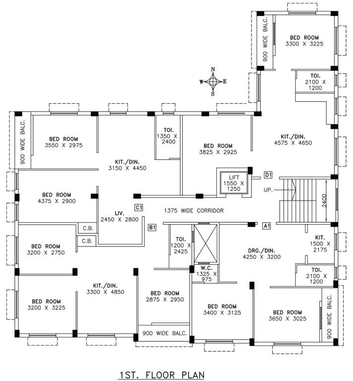  akash ganga Akash Ganga Cluster Plan for 1st Floor
