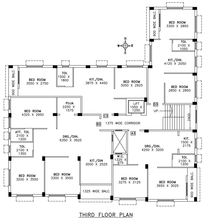  akash ganga Akash Ganga Cluster Plan for 3rd Floor
