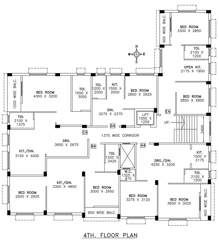  akash ganga Akash Ganga Cluster Plan for 4th Floor