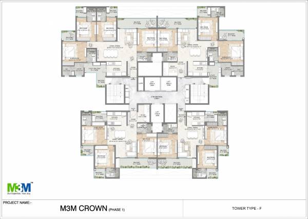 Tower 6 Cluster Plan m3m-crown Tower 6 Cluster Plan