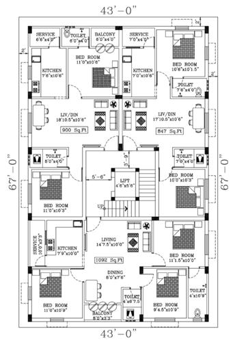  thirumala-flats Thirumala Flats Cluster Plan from 1st to 2nd Floor