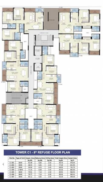  newtown-ph-3-c-bldg C1 Cluster Plan For 8th Floor