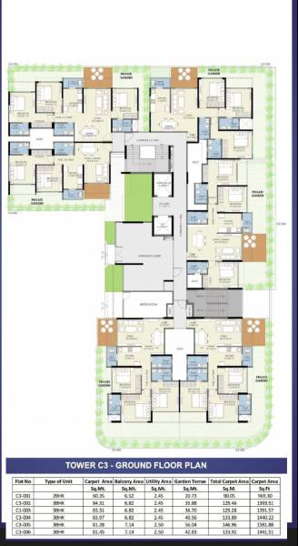  newtown-ph-3-c-bldg C3 Cluster Plan For Ground Floor