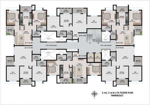  blossom A Wing Cluster Plan