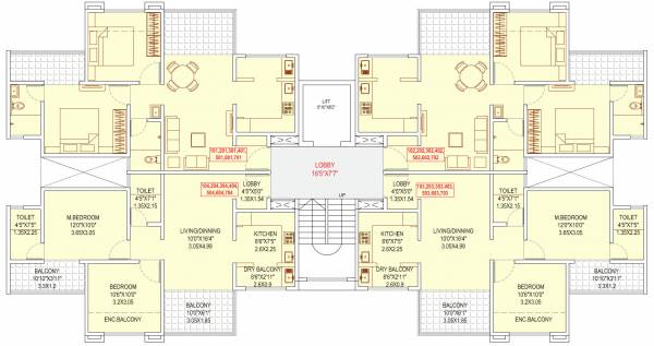  atlas Block B, C & D Cluster Plan from 1st to 7th Floor