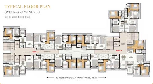  lifestyle Wing A & B Cluster Plan from 5th to 20th Floor