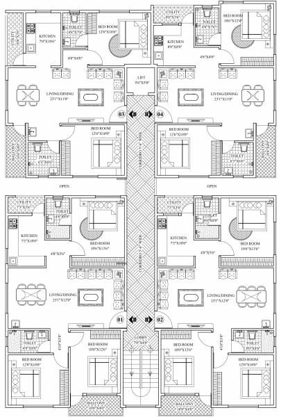  gold Adhya Gold Typical Cluster Plan
