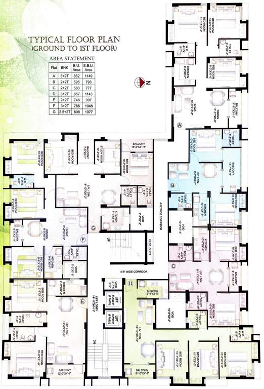  green phase ii Rohra Green Phase II Cluster Plan For Ground Floor And First Floor