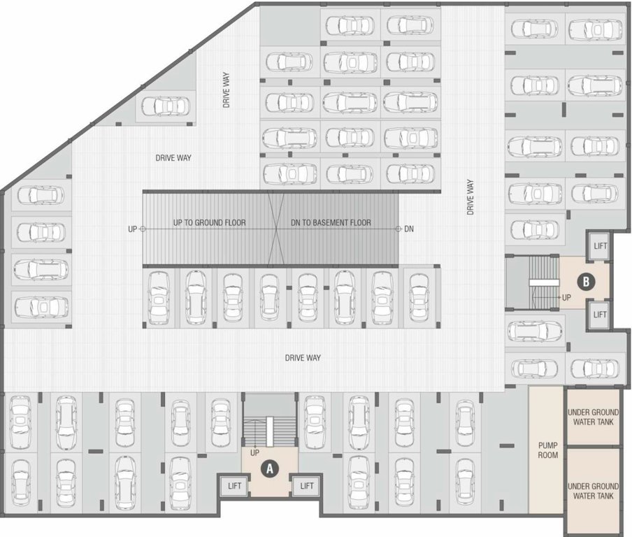 55 A And B Cluster Plan For Upper Basement