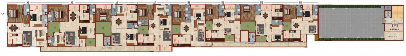  longitude Block A And B 3rd Floor Cluster Plan