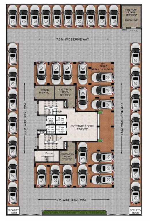  green Shree Sai Green Cluster Plan For Ground Floor