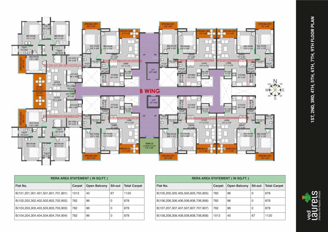  ved laurels C Building Cluster Plan