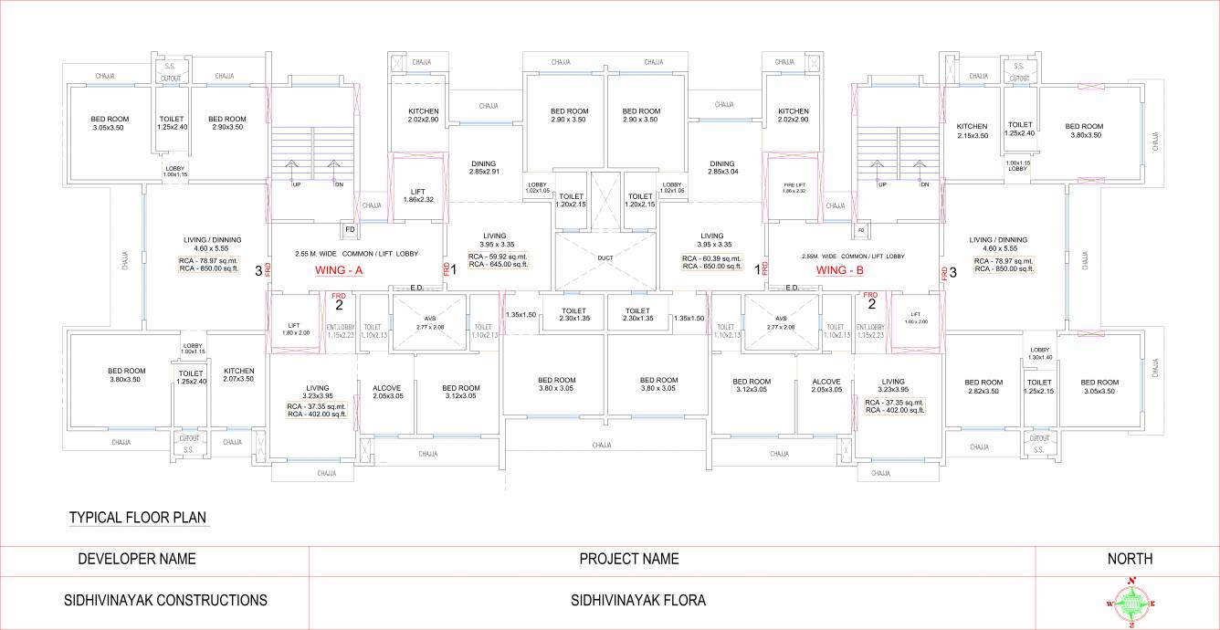  flora Flora Wing A Cluster Plan