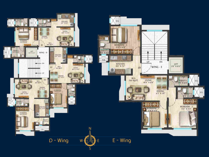  royal diamond chs D Wing Cluster Plan