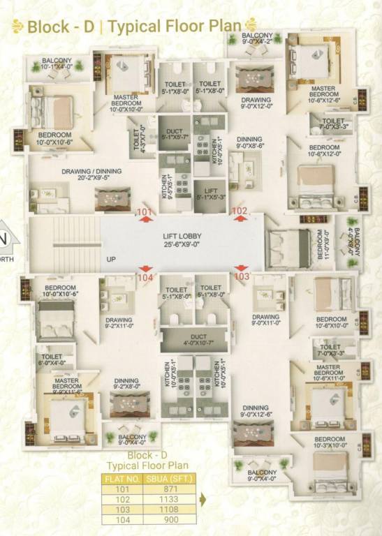  royal origin Block D Cluster Plan from 1st to 3rd Floor