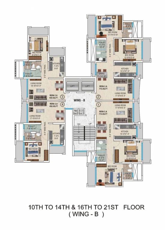  charkop akash kiran chs ltd C WING Cluster Plan