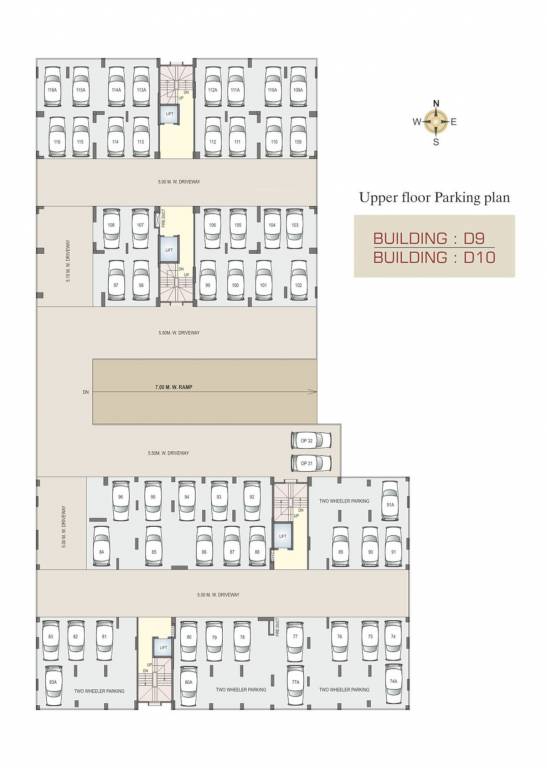  sunder sanskruti phase 4 D9 & D10 Upper Parking Cluster Plan