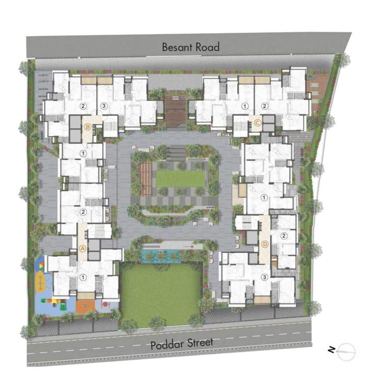  aura Wing A, Wing B, Wing C, Wing D Cluster Plan