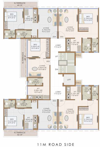  sri Sri Cluster Plan for 2nd Floor