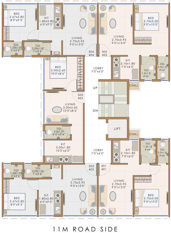  sri Sri Cluster Plan from 3rd to 4th Floor