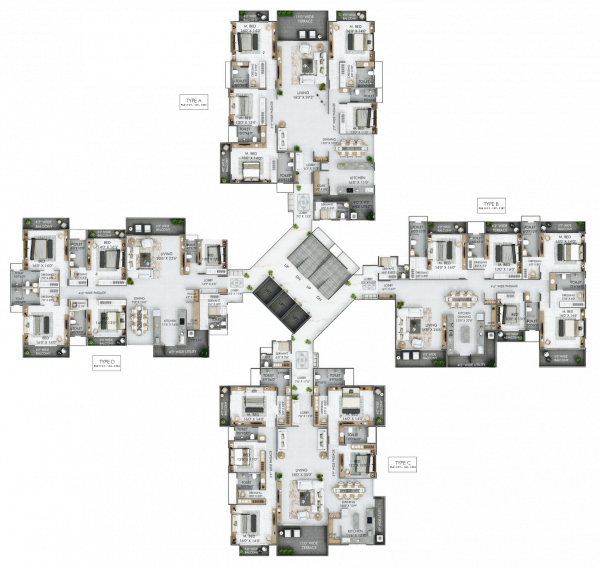  three-leaves A Wing Cluster Plan
