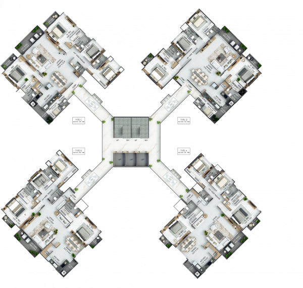  three-leaves A Wing Cluster Plan