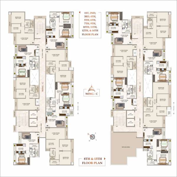  imperial-tower-ii Building C Cluster Plan for Typical Floor