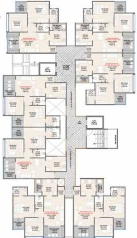  meriton towers A Building Cluster Plan For Typical Floor