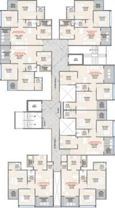  meriton towers C Building Cluster Plan For Typical