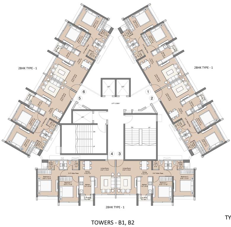  beach residences 2 Building A Cluster Plan from 1st to 14th Floor