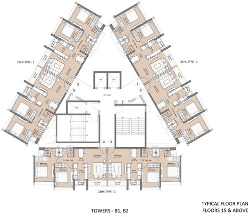  beach-residences-2 Building B Cluster Plan from 15th to 22th Floor