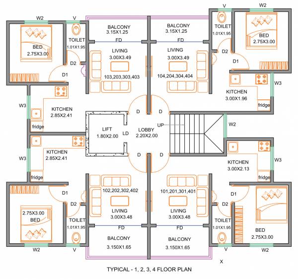  durgade-heights Durgade Heights Building A Cluster Plan