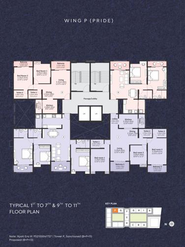  era-iii Wing P Cluster Plan From 1st To 11th Floor Expect 8th