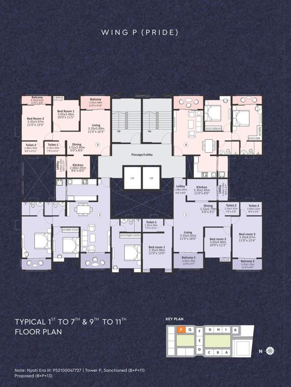  era iii Wing P Cluster Plan From 1st To 11th Floor Expect 8th