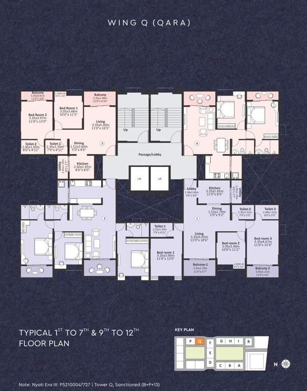  era iii Wing Q Cluster Plan From 1st to 12th Floor Expect 8th 