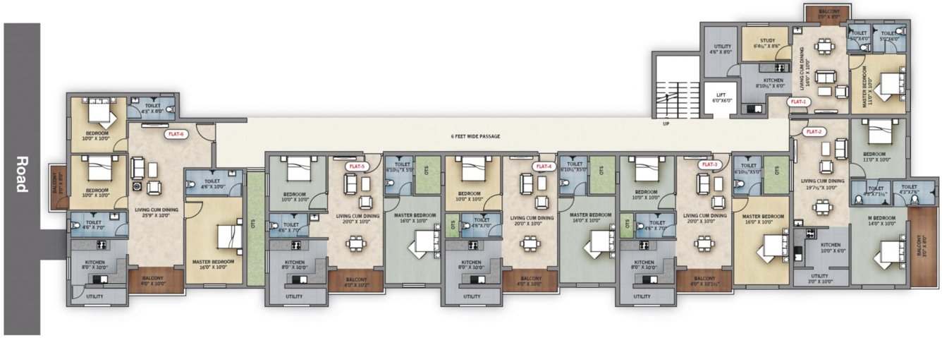 mithila Mithila Cluster Plan From 1st To 4th Floor