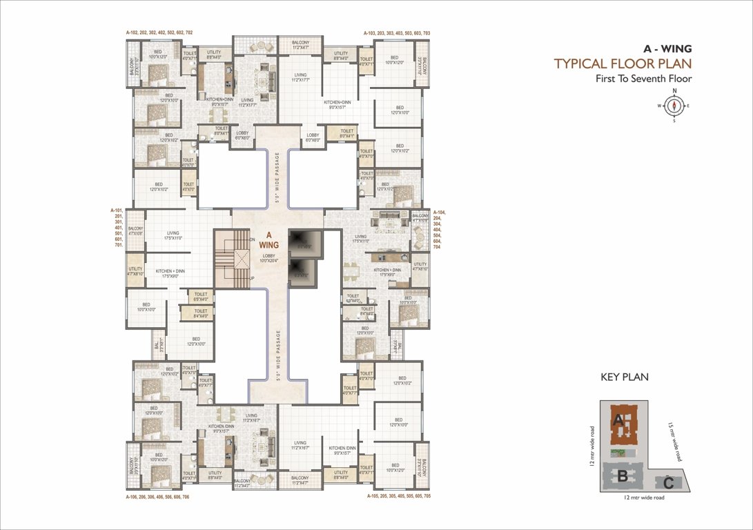  sunshine glory Wing B Cluster Plan