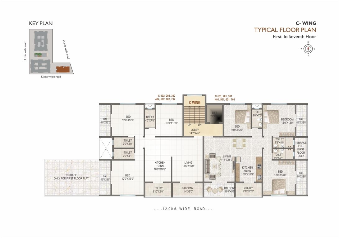  sunshine glory Wing C Cluster Plan